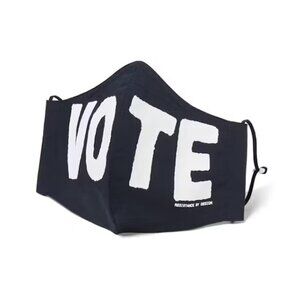 Vote Face Mask Black Fabric Washable Adult Unisex